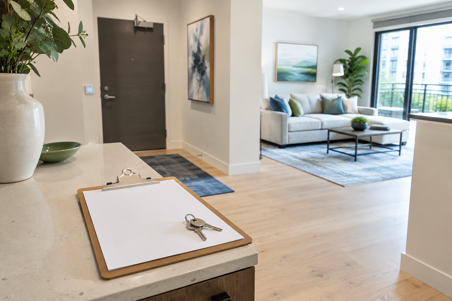 Appartement prêt pour une inspection de gestion immobilière